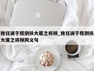 深圳挽狂澜于既倒扶大厦之将倾_挽狂澜于既倒扶大厦之将倾同义句 